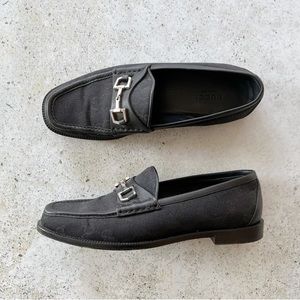 🖤 GUCCI GG Logo Monogram Horsebit Shoes Loafers Slip Ons
